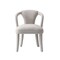 Manhattan Comfort 7-Piece Hathaway 59.05 Round Dining Set in Natural with 6 Flor Dining Chairs in Silver Lining 6-DT05DC088AR-NASL - alternate 7